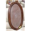 Image 1 : OVAL FRAMED MIRROR APPROX 36" TALL 20.5" WIDE