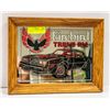 Image 1 : FRAMED BLACK TRANS AM RETRO MIRROR 15" X 11"