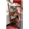 Image 1 : 4 TIER CORNER SHELF - SOLID WOOD