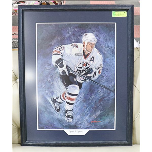 FRAMED EDMONTON OILERS   SPIRIT AND SPEED  28 