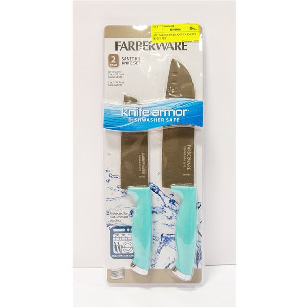 2PC FARBERWARE KNIFE ARMOUR KNIFE SET