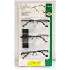 Image 1 : FOSTER GRANT READING GLASSES 3 PACK +2.00