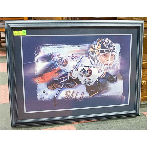 EDMONTON OILERS FRAMED TOMMY SALO PRINT 25" X 32"