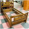 Image 1 : VINTAGE WOOD CARVED SINGLE BEDFRAME