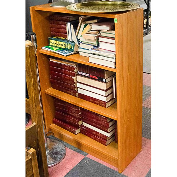 BOOK SHELF WITH ENCYCLOPEDIAS & AUTOMOTIVE REPAIR