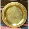 Image 1 : ETCHED BRASS PLATE APPROX 20" DIAMETER