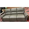 Image 1 : DARK GREY ELECTRIC RECLINING LEATHER SOFA WITH