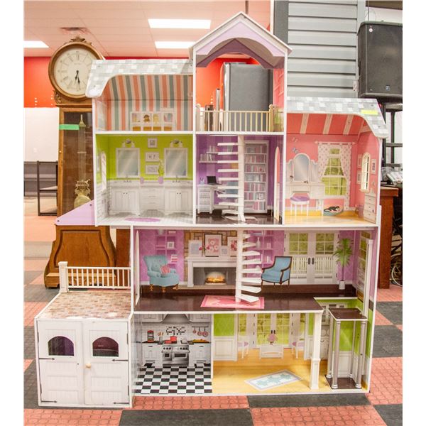 KIDS DOLL HOUSE WITH 10 ROOMS - NO ACCESSORIES