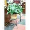 Image 1 : ARTIFICIAL PLANT WITH CHROME STAND APPROX 18" TALL