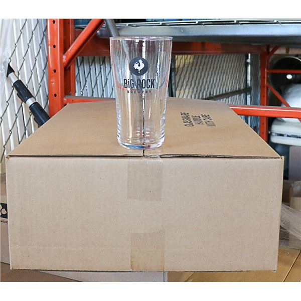 CASE WITH 24 - NEW 16OZ BIG ROCK BEER GLASSES