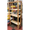 Image 1 : SOLID WOOD 4-TIER SHELVING UNIT