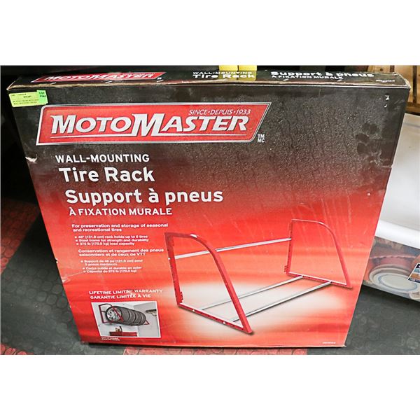 48" STEEL FRAME MOTO MASTER WALL MOUNTING TIRE RACK