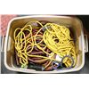 Image 1 : TOTE OF ASSORTED AIR LINES  AND EXTENSION CORDS