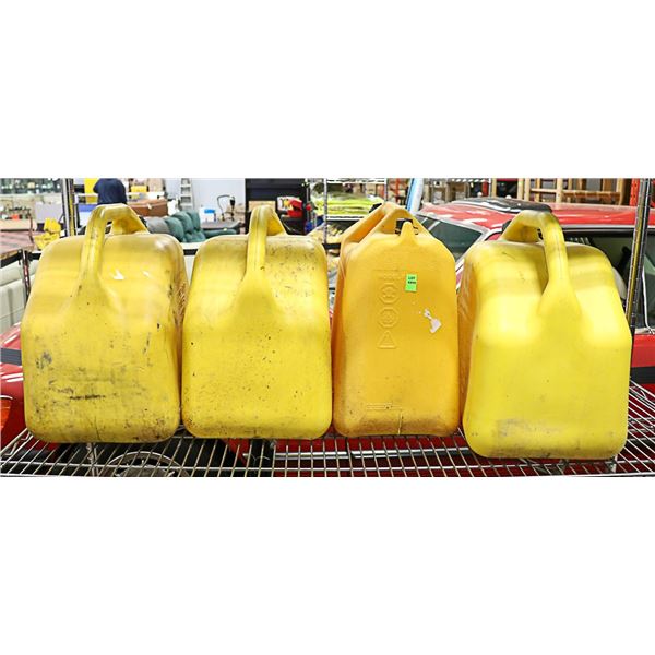 LOT OF 4 - 5 GALLON JERRY CANS