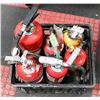 Image 1 : LOT OF 6 CHARGED VARIOUS SIZED FIRE EXTINGUISHERS