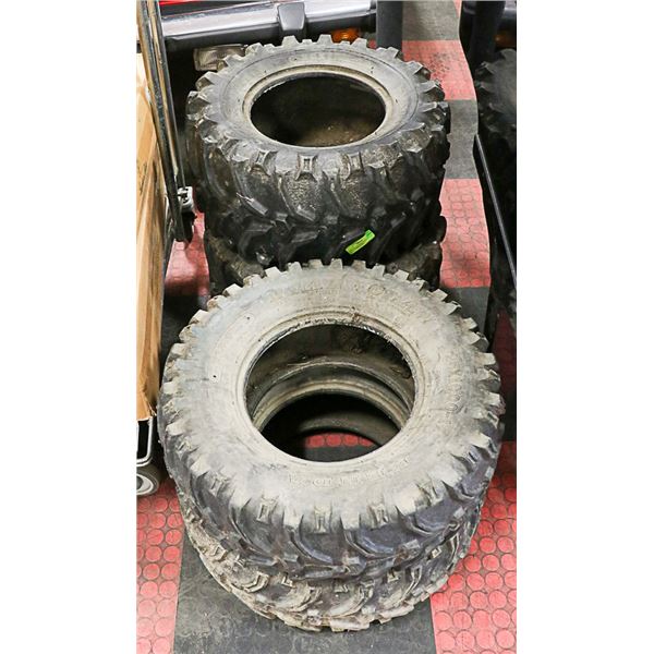 4 BEARCLAW QUAD TIRES FRONT 25X10-12 BACK 25X12.5-