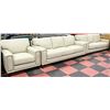 Image 1 : OFF WHITE GENUINE LEATHER SOFA, LOVESEAT & CHAIR