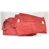 2 PAIR RED ONE PIECE COVERALLS SIZE 62T