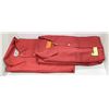 2 PAIR RED ONE PIECE COVERALLS SIZE 60