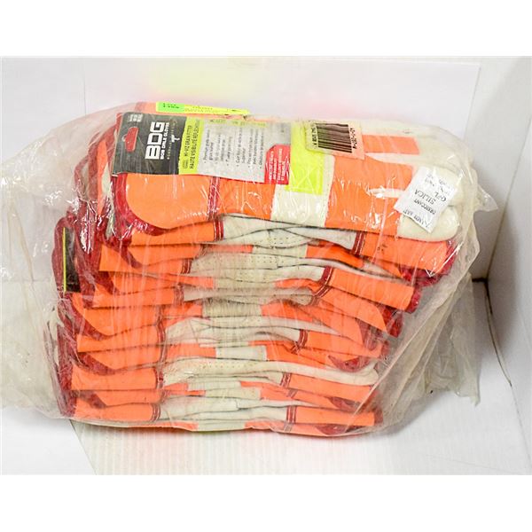 LOT OF BOB DALE HI-VIZ GRAIN FITTER LADIES GLOVES