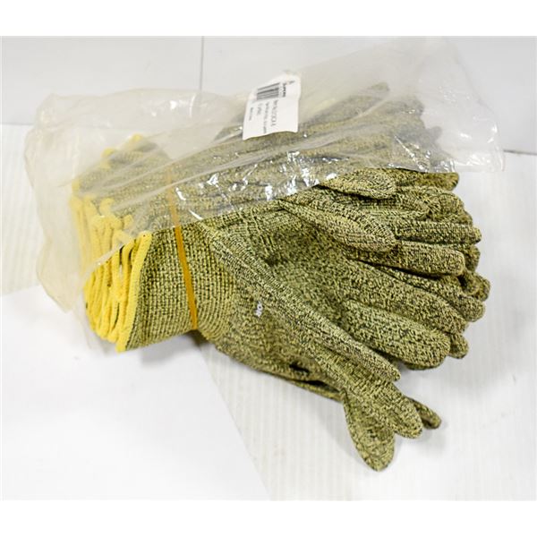 LOT OF 12 SUPERIOR KEVLAR CUT RESISTANT GLOVES S:8