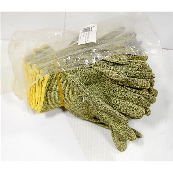 LOT OF 12 SUPERIOR KEVLAR CUT RESISTANT GLOVES S:8