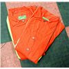 Image 1 : 2 PAIR OF ORANGE ONE PIECE COVERALLS W/ REFLECTORS