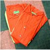 Image 1 : 2 PAIR OF ORANGE ONE PIECE COVERALLS W/ REFLECTORS