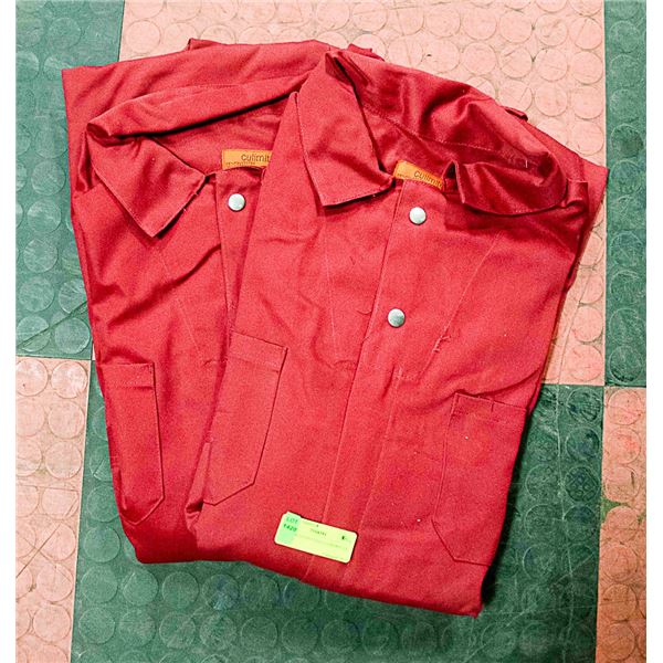 2 PAIR RED ONE PIECE COVERALLS SIZE 60