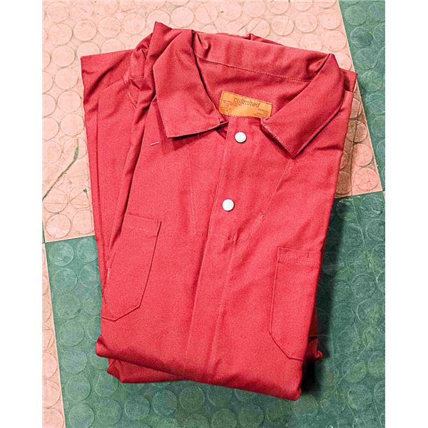 2 PAIR RED ONE PIECE COVERALLS SIZE 40T