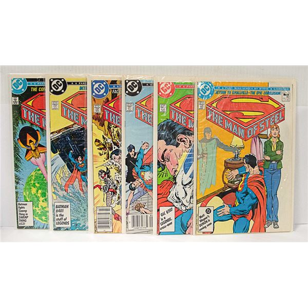 SUPERMAN MAN OF STEEL FULL SERIES #1-6 COMIC BOOKS