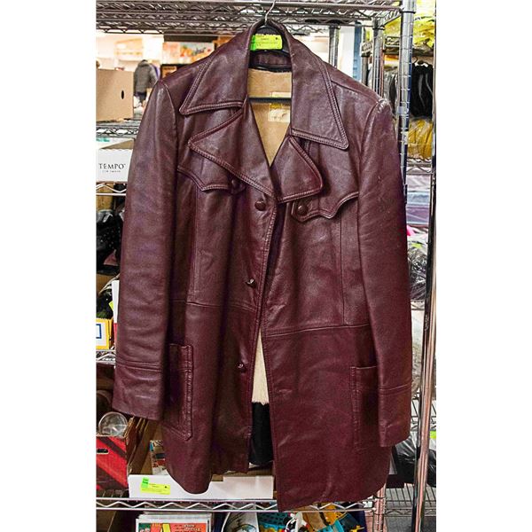 MARQUIS OF LONDON LEATHER COAT SIZE 38