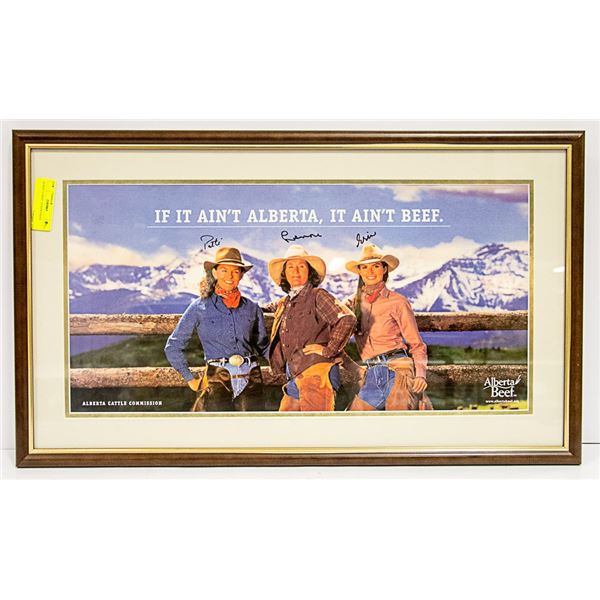 ALBERTA BEEF ADVERTISING CAMPAIGN PRINT SIGNED