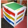 Image 1 : 3 LEVEL LEGO BRAND ORGANIZING CABINET FULL OF