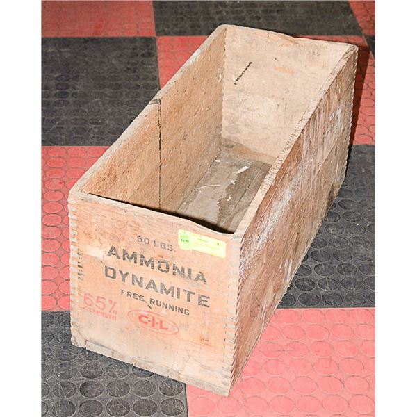 VINTAGE AMMONIA DYNAMITE WOODEN BOX