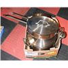 Image 1 : BOX OF COMMERCIAL STAINLESS STEEL POTS & PANS &