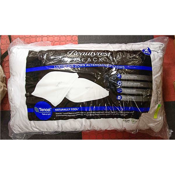 2 PACK BEAUTYREST BLACK DOWN ALTERNATIVE PILLOWS