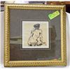 Image 1 : PICASSO NUDE FRAMED APPROX 14 X 14 STAMPED SEAL
