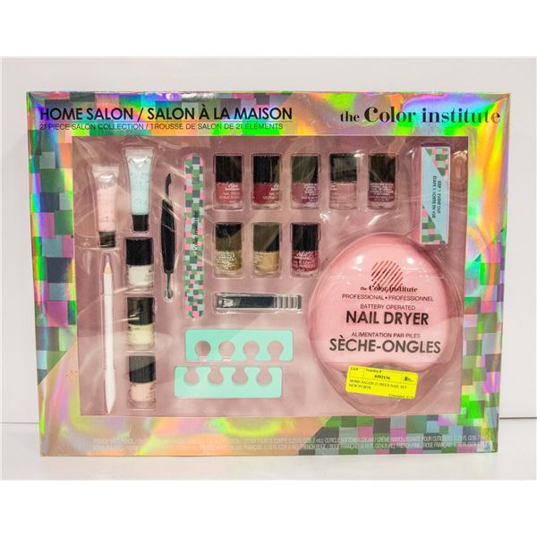 HOME SALON 21 PIECE NAIL SET NEW IN BOX