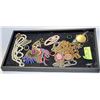 Image 1 : BLACK TRAY FULL OF JEWELRY