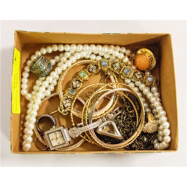 BOX FULL OF ASSORTED JEWELRY