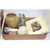 Image 1 : FLAT OF HOME DECOR W/SIGNED POTTERY 71''