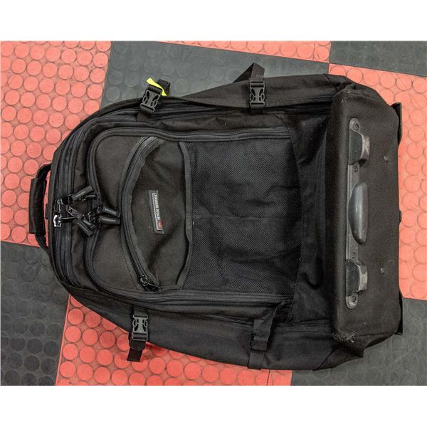 HIGH SIERRA BLACK TRAVEL BAG WITH WHEELS,