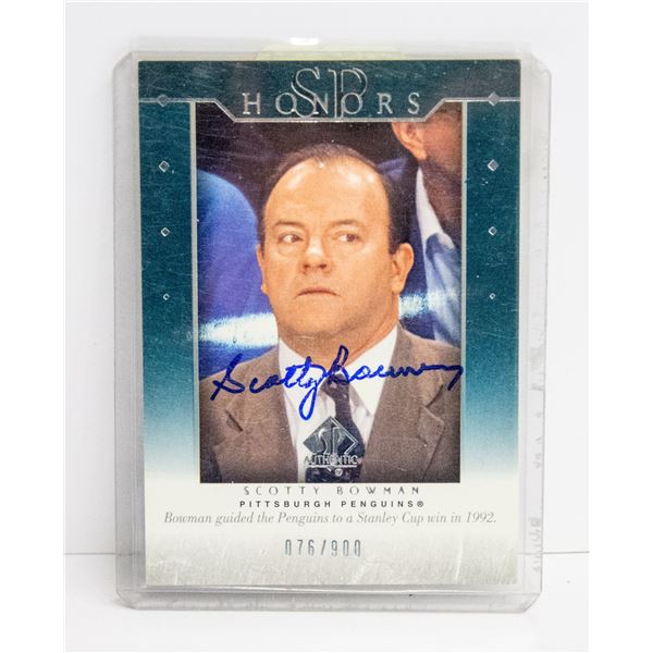 SCOTTY BOWMAN SIGNED MONTREAL CANADIENS CARD