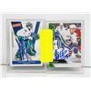Image 1 : BO HORVAT & ROBERTO LUONOG CANUCKS SIGNED CARDS