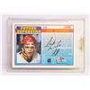 Image 2 : ERIC LINDROS SIGNED ROOKIE CARD PHILADELPHIA FLYER