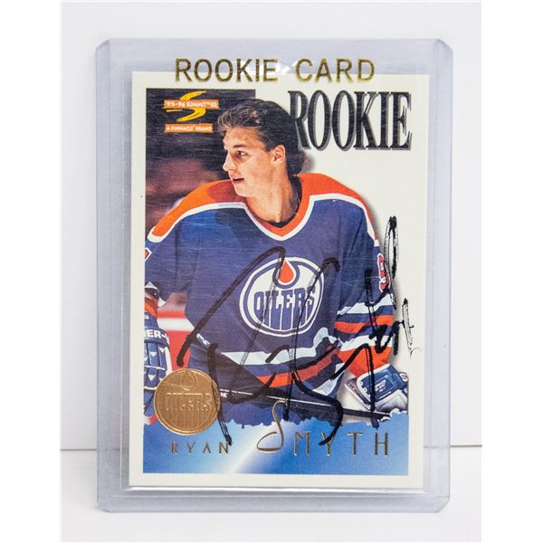 RYAN SMYTH EDMONTON OILERS SIGNED CARD