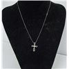 20" STAINLESS STEEL CHAIN W/ CROSS PENDANT