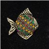 FISH BROOCH W/ GEMSTONES