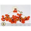 Image 1 : NEW ORANGE FASHION NECKLACE AND EARRING SET